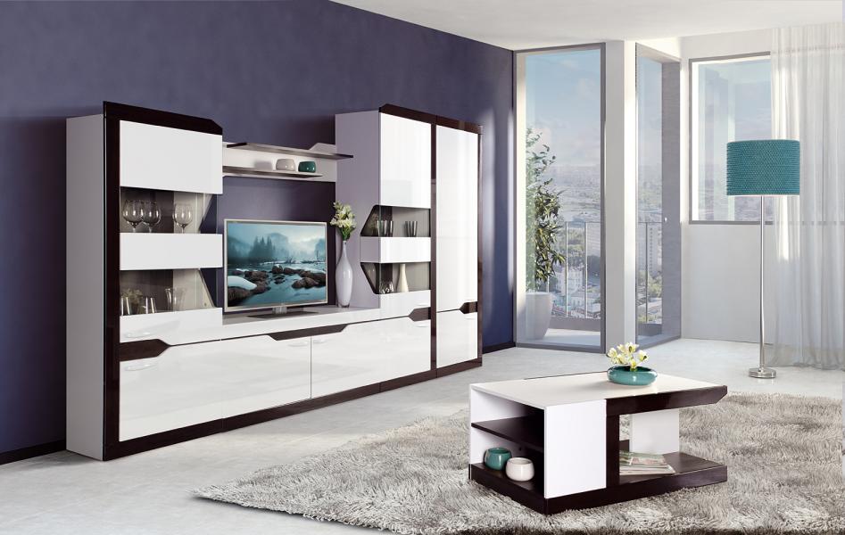 Гостиная «Ронда» – модульная мебель в современном стиле, выполненная в виде горки